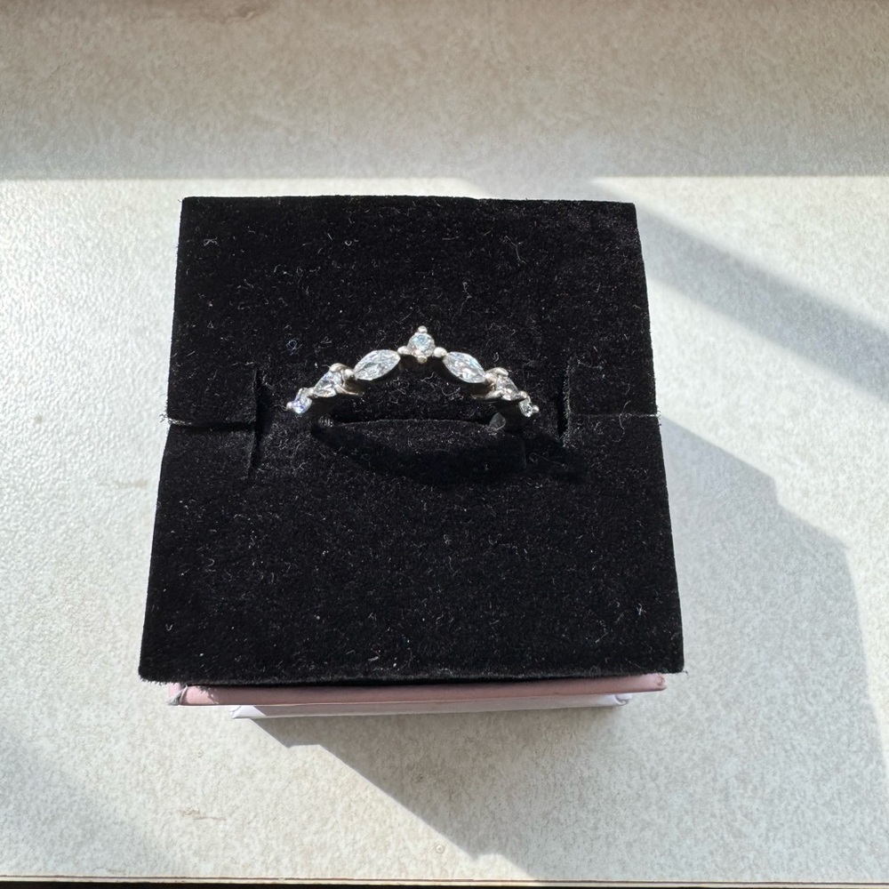 Pandora Princess Sparkle Wishbone Ring - Picture 2 of 7